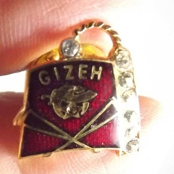 Vintage Enamel Masonic Shriner Fez Hat Pin - Picture 3 of 6